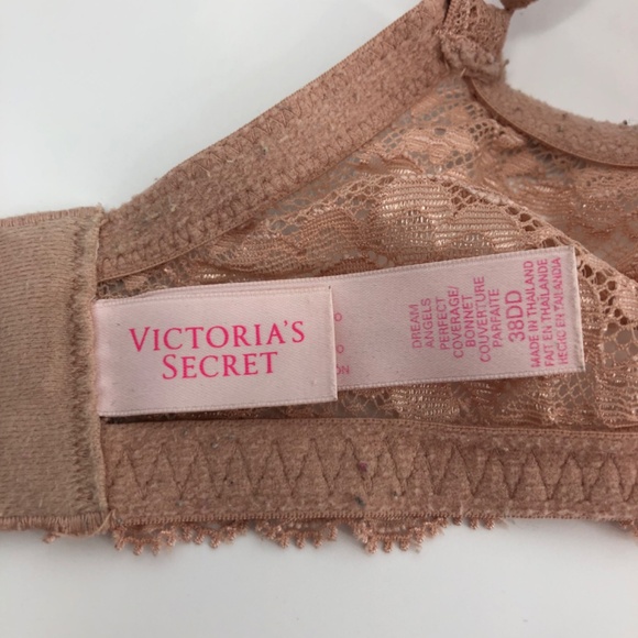Victorias Secret Dream Angels Perfect Coverage Bra 38DD Pink Lace - Picture 7 of 11